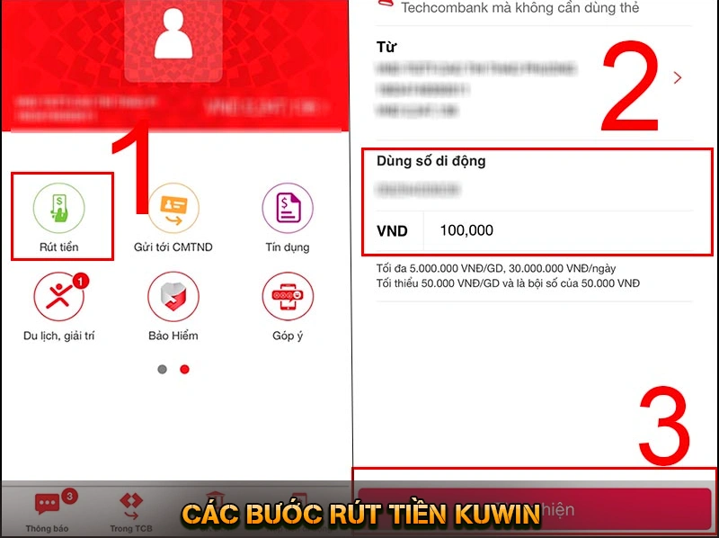 Rút Tiền KUWIN - Cách Nhận Tiền Thắng Nhanh An Toàn 2026 7 Các bước rút tiền KUWIN