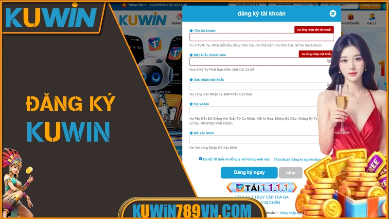 Đăng Ký KUWIN - Hướng Dẫn Gia Nhập Nhận Quyền Lợi VIP 2026 5 Đăng Ký KUWIN